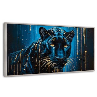 Foto 1 | Cuadro Decorativo Marco Flotante Mirada Nocturna 120x60 Marco Plateado