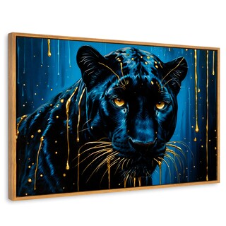 Foto 1 | Cuadro Decorativo Marco Flotante Mirada Nocturna 90x60 Marco Madera