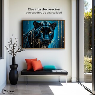 Foto 3 | Cuadro Decorativo Marco Flotante Mirada Nocturna 90x60 Marco Madera