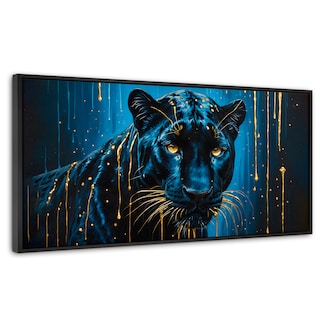 Foto 1 | Cuadro Decorativo Marco Flotante Mirada Nocturna 120x60 Marco Negro