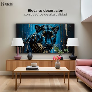 Foto 3 | Cuadro Decorativo Marco Flotante Mirada Nocturna 120x60 Marco Negro