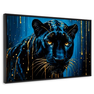 Foto 1 | Cuadro Decorativo Marco Flotante Mirada Nocturna 90x60 Marco Negro