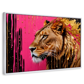 Foto 1 | Cuadro Decorativo Marco Flotante Buda Reflejo Oro Rosa 90x60 Marco Blanco