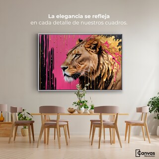Foto 2 | Cuadro Decorativo Marco Flotante Buda Reflejo Oro Rosa 90x60 Marco Blanco