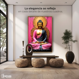 Foto 3 | Cuadro Decorativo Marco Flotante Meditación Dorada 80x120 Marco Dorado