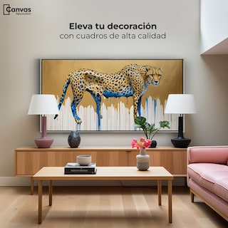 Foto 3 | Cuadro Decorativo Marco Flotante Majestad Derretida 120x60 Marco Plateado