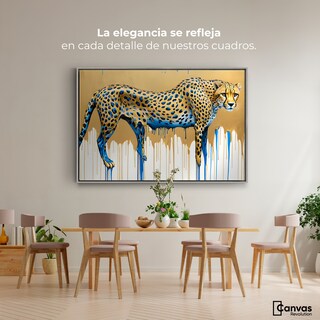 Foto 2 | Cuadro Decorativo Marco Flotante Majestad Derretida 90x60 Marco Plateado
