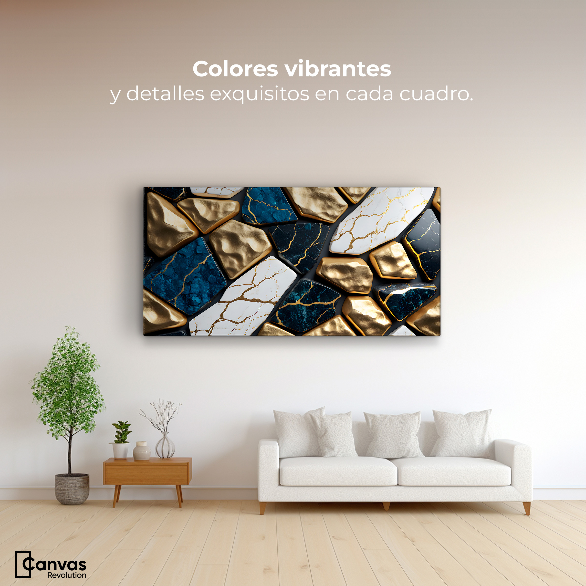 Foto 3 pulgar | Cuadro Decorativo Canvas Abstracto Elegancia Lujosa 120x60