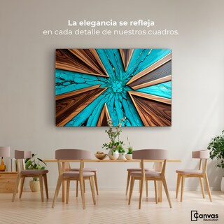 Foto 2 | Cuadro Decorativo Canvas Abstracto Contraste Elemental 90x60