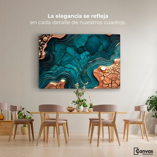 Foto 2 | Cuadro Decorativo Canvas Abstracto Resplandor Azul 90x60