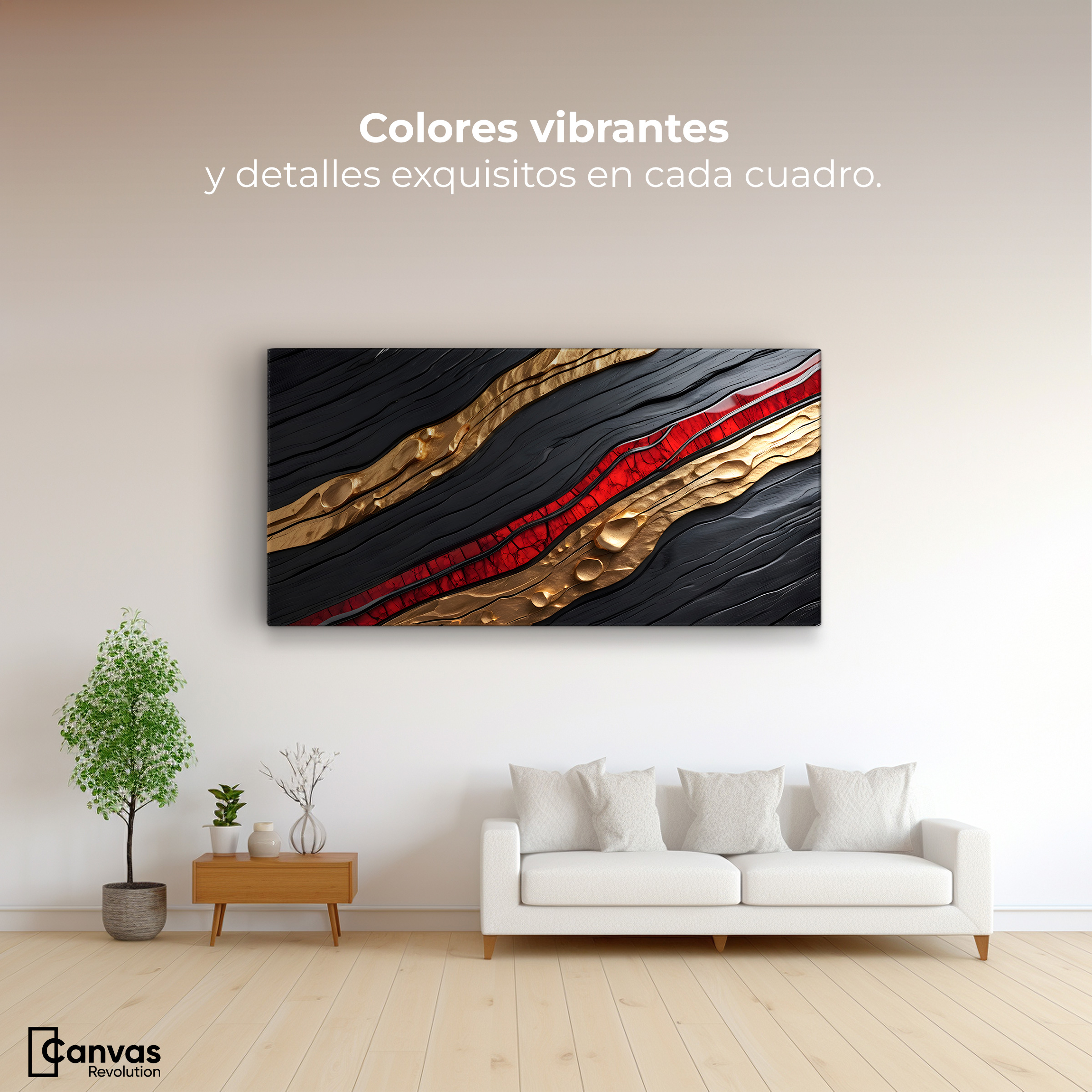 Foto 3 pulgar | Cuadro Decorativo Canvas Abstracto Sinfonía Abstracta 120x60