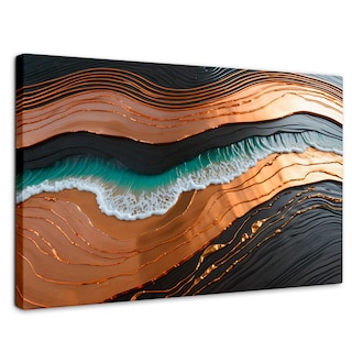 Foto 1 | Cuadro Decorativo Canvas Abstracto Estructura Natural 90x60