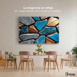 Foto 2 | Cuadro Decorativo Canvas Abstracto Elegancia Geológica 90x60