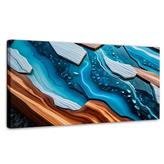 Foto 1 | Cuadro Decorativo Canvas Abstracto Naturaleza Líquida 120x60