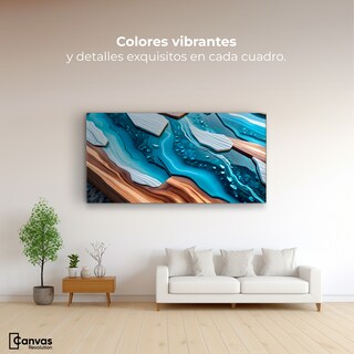 Foto 2 | Cuadro Decorativo Canvas Abstracto Naturaleza Líquida 120x60