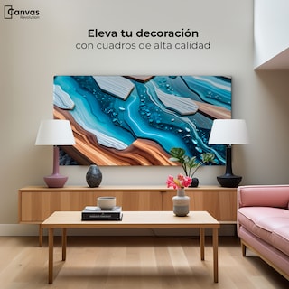 Foto 3 | Cuadro Decorativo Canvas Abstracto Naturaleza Líquida 120x60