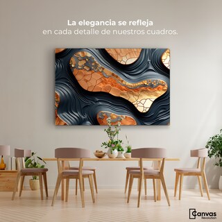 Foto 2 | Cuadro Decorativo Canvas Abstracto Metálico 90x60