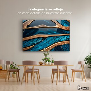 Foto 2 | Cuadro Decorativo Canvas Abstracto Elegancia Oceánica 90x60
