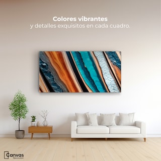 Foto 2 | Cuadro Decorativo Canvas Abstracto Sinfonía Natural 120x60