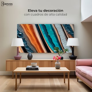Foto 3 | Cuadro Decorativo Canvas Abstracto Sinfonía Natural 120x60