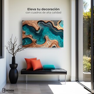 Foto 3 | Cuadro Decorativo Canvas Abstracto Paisaje Fantástico 90x60