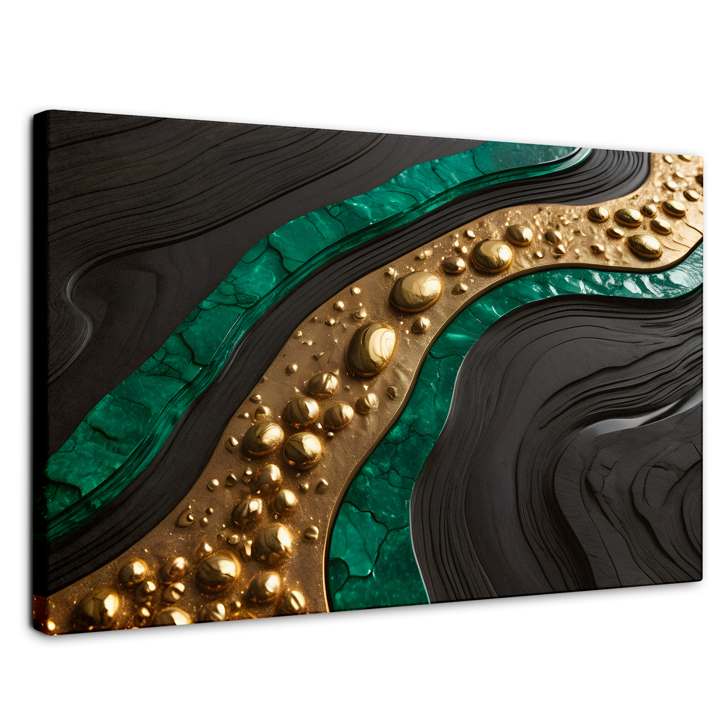 Cuadro Decorativo Canvas Abstracto Espejismo Metálico 90x60