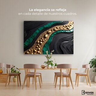 Foto 2 | Cuadro Decorativo Canvas Abstracto Espejismo Metálico 90x60