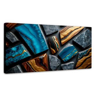 Foto 1 | Cuadro Decorativo Canvas Abstracto Geometría Orgánica 120x60