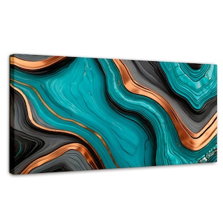 Foto 1 | Cuadro Decorativo Canvas Abstracto Paisaje Turquesa 120x60