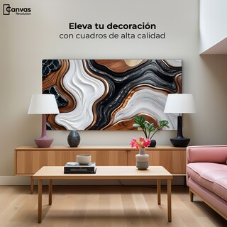 Foto 3 | Cuadro Decorativo Canvas Abstracto Remolinos Elegantes 120x60