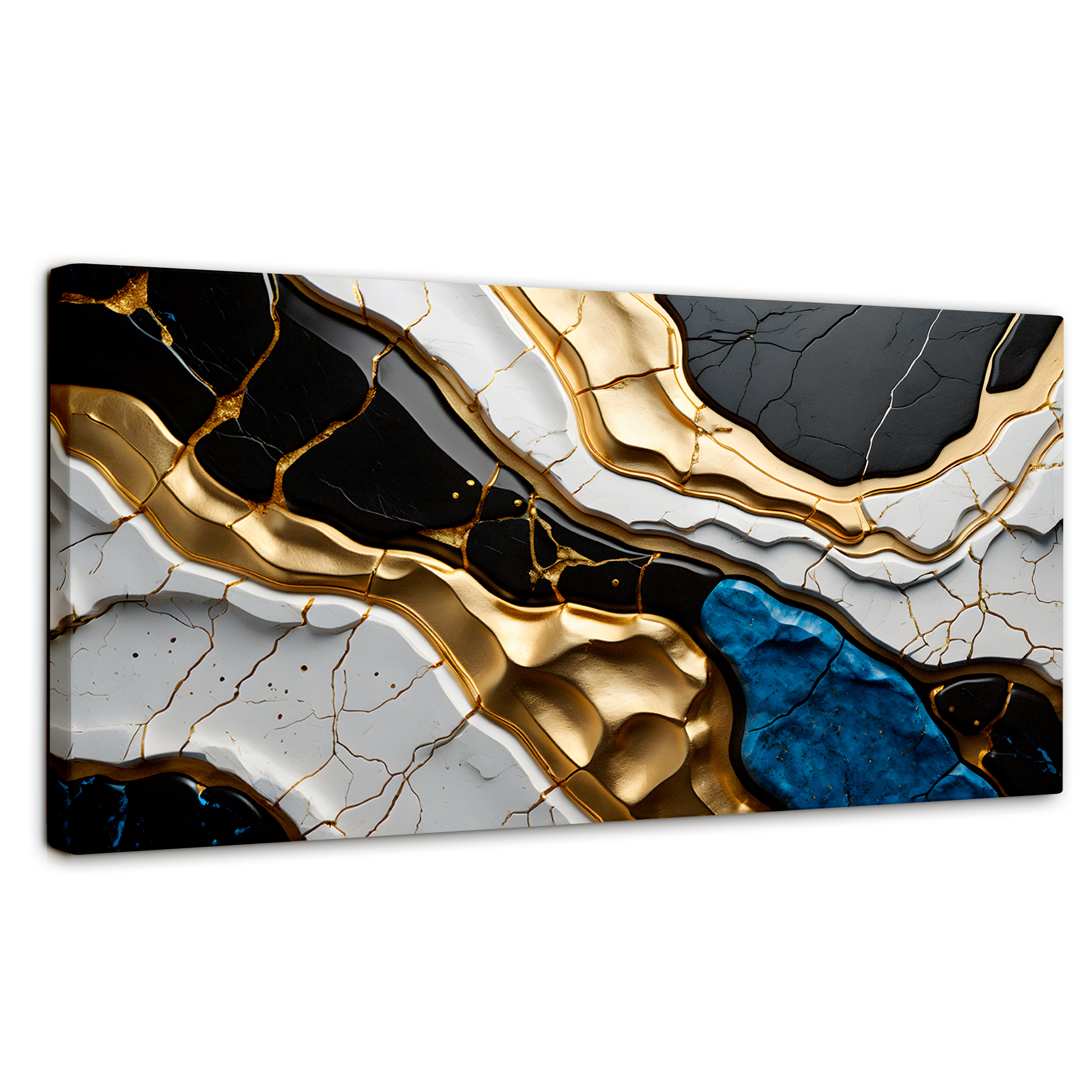 Foto 2 pulgar | Cuadro Decorativo Canvas Abstracto Dorado  120x60