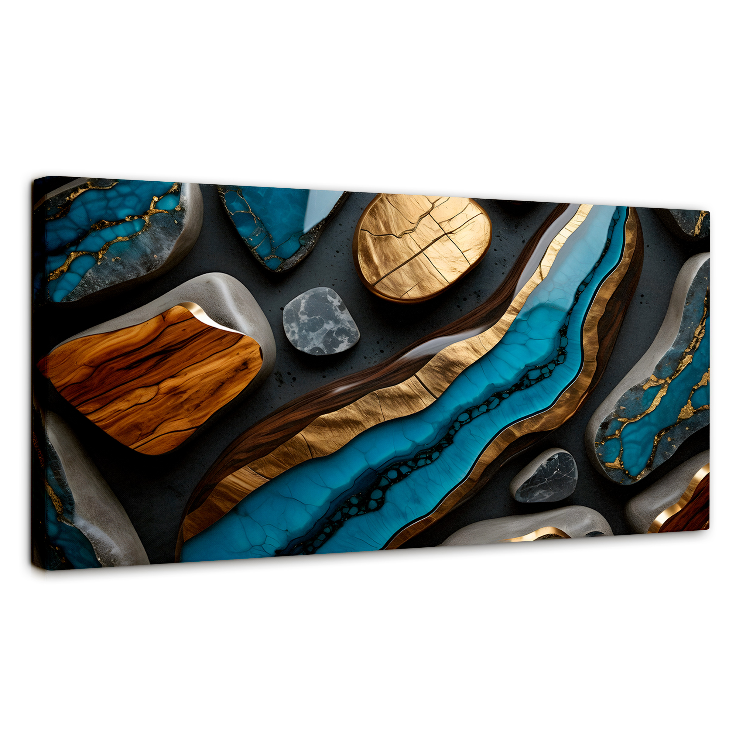 Cuadro Decorativo Canvas Abstracto Armonía Mineral 120x60