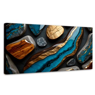 Foto 1 | Cuadro Decorativo Canvas Abstracto Armonía Mineral 120x60
