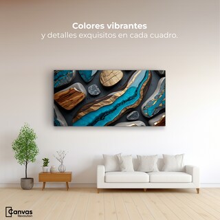 Foto 2 | Cuadro Decorativo Canvas Abstracto Armonía Mineral 120x60