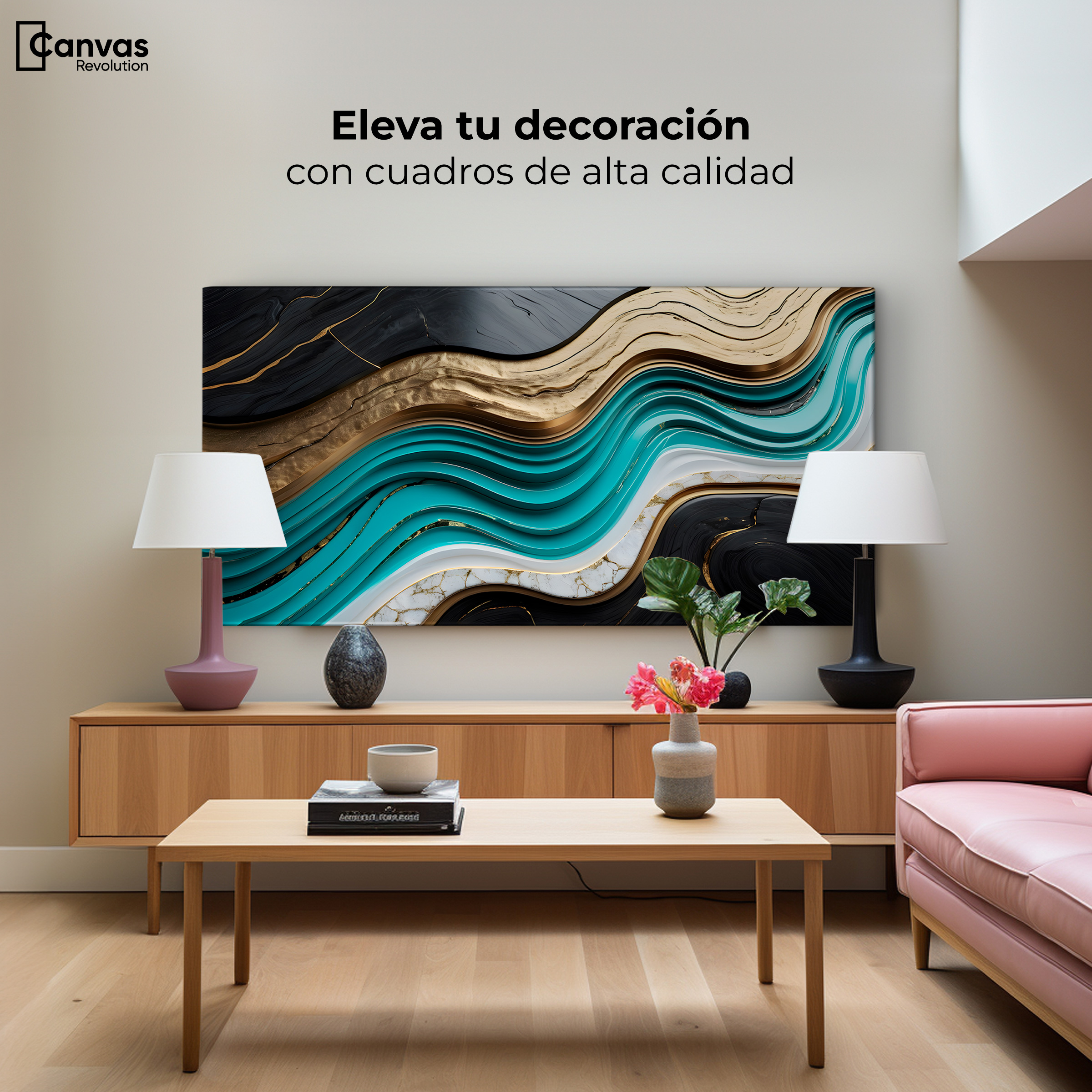 Foto 3 | Cuadro Decorativo Canvas Abstracto Belleza Abstracta 120x60