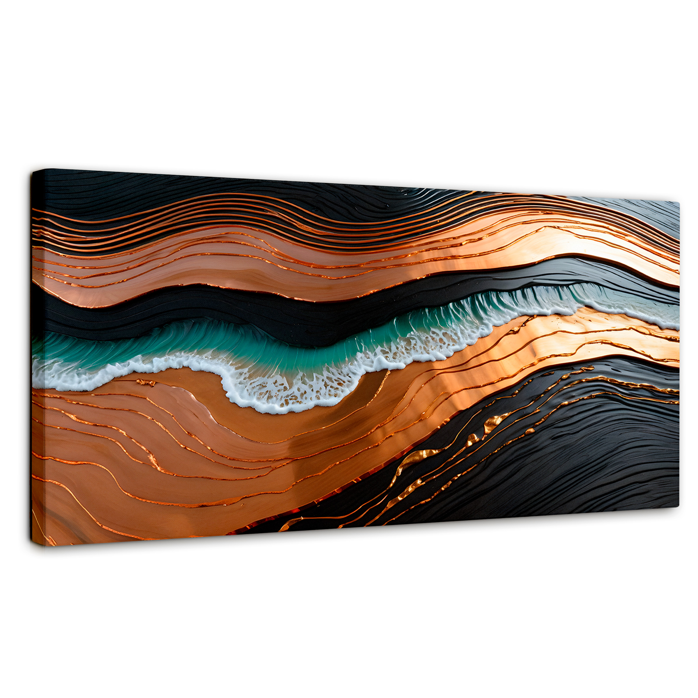 Foto 1 | Cuadro Decorativo Canvas Abstracto Estructura Natural 120x60