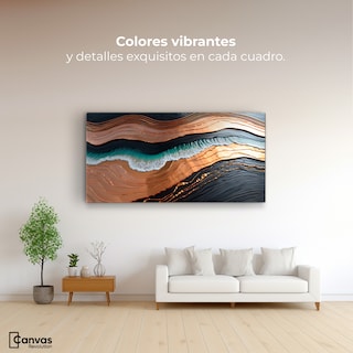 Foto 2 | Cuadro Decorativo Canvas Abstracto Estructura Natural 120x60