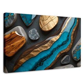 Foto 1 | Cuadro Decorativo Canvas Abstracto Armonía Mineral 90x60