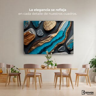 Foto 2 | Cuadro Decorativo Canvas Abstracto Armonía Mineral 90x60