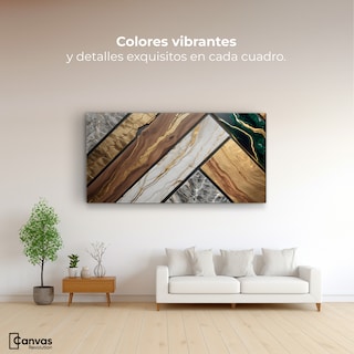 Foto 2 | Cuadro Decorativo Canvas Abstracto Melodía Material 120x60