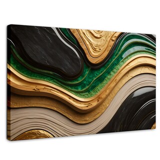 Foto 1 | Cuadro Decorativo Canvas Abstracto Río Abstracto Jade 90x60