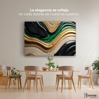Foto 2 | Cuadro Decorativo Canvas Abstracto Río Abstracto Jade 90x60