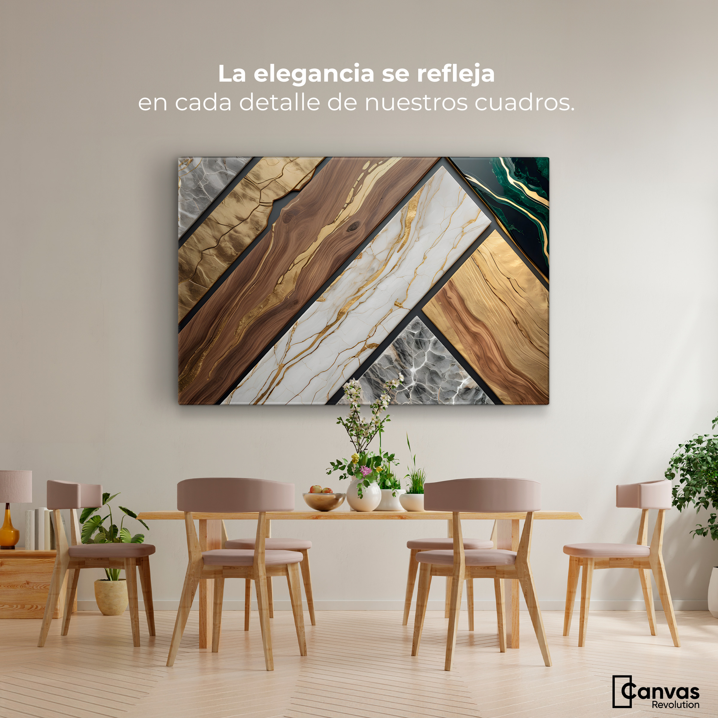Foto 3 pulgar | Cuadro Decorativo Canvas Abstracto Melodía Material 90x60