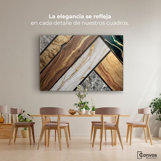 Foto 2 | Cuadro Decorativo Canvas Abstracto Melodía Material 90x60