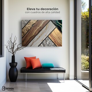 Foto 3 | Cuadro Decorativo Canvas Abstracto Melodía Material 90x60