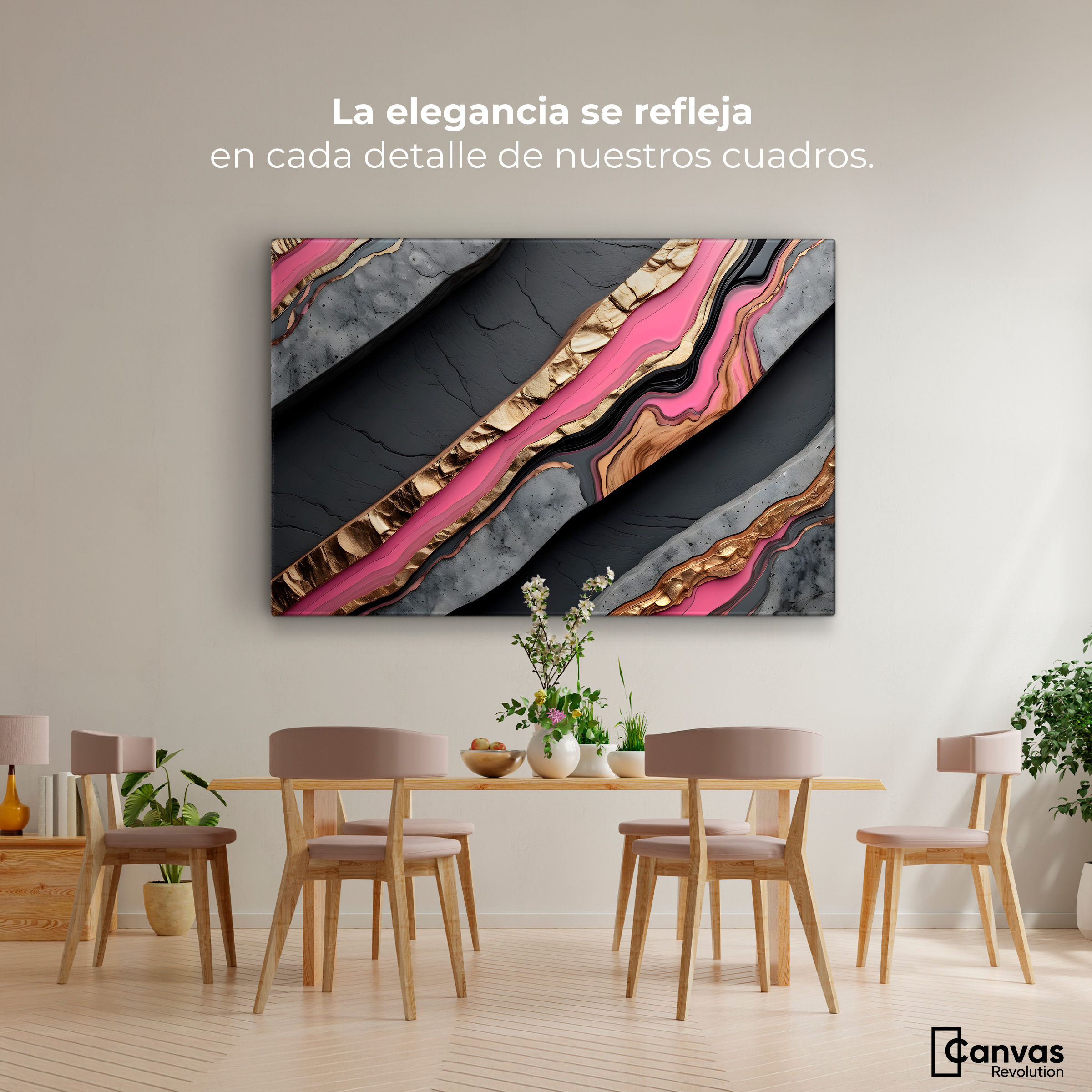 Foto 2 | Cuadro Decorativo Canvas Abstracto Elegancia Mármol 90x60