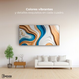 Foto 2 | Cuadro Decorativo Canvas Abstracto Texturas Naturales 120x60