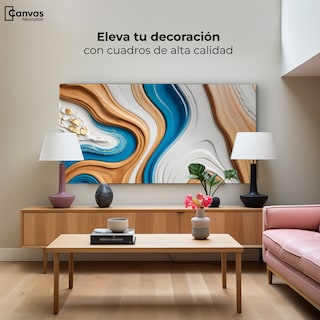 Foto 3 | Cuadro Decorativo Canvas Abstracto Texturas Naturales 120x60