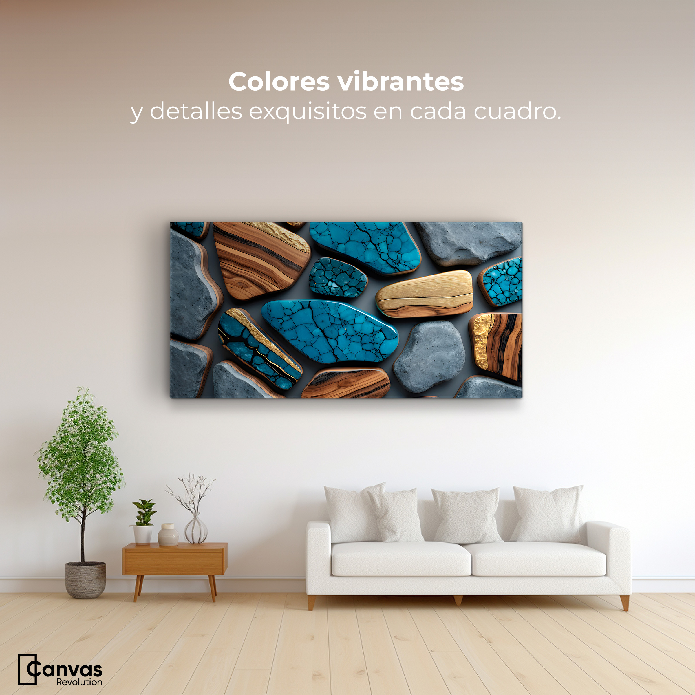 Foto 2 | Cuadro Decorativo Canvas Abstracto Belleza Terrestre 120x60