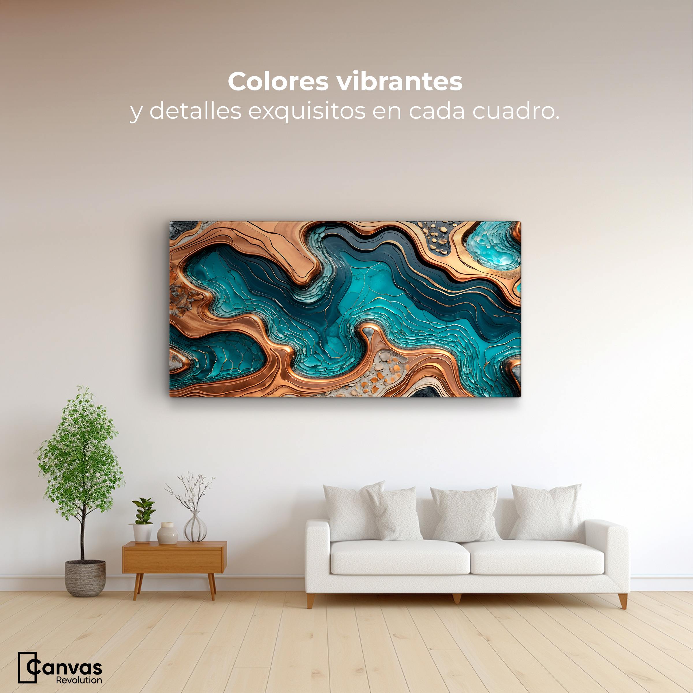 Foto 3 pulgar | Cuadro Decorativo Canvas Abstracto Paisaje Fantástico 120x60